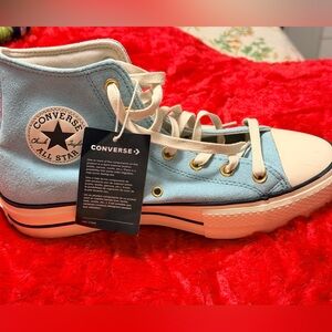 Converse Chuck Taylor Light Blue High Tops